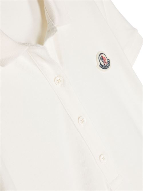 Abito bianco modello polo MONCLER KIDS | I19548I000118496F034
